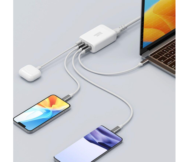 SILVER MONKEY Ładowarka GaN 200W USB-C PD + USB 3.0 QC W SMA156 - 1097691 - zdjęcie 5